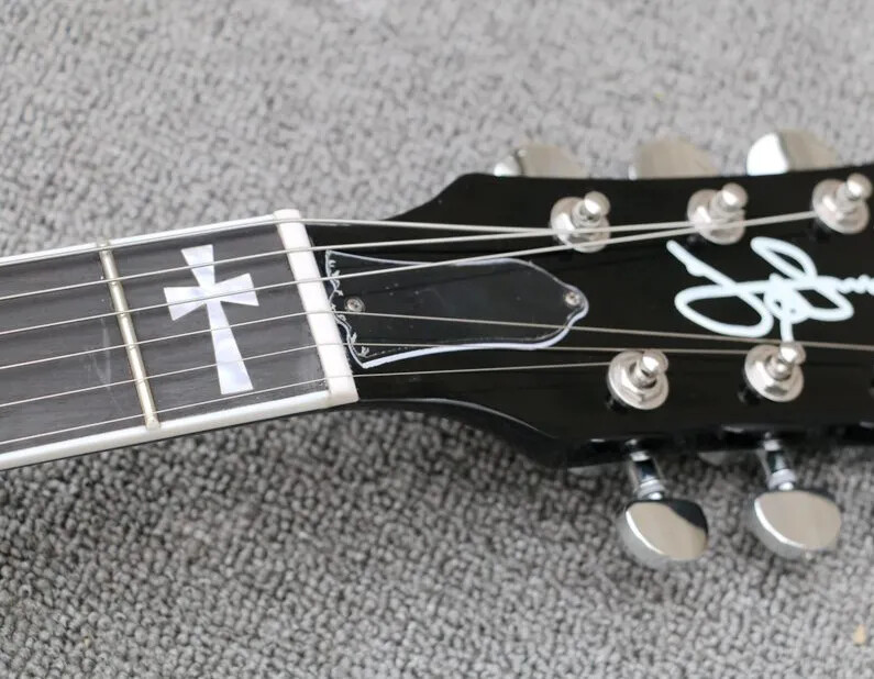 Custom Tony Iommi model Black Solid body 24 frets Electric Guitar 6-string
