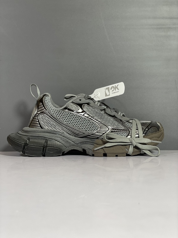 Balenciaga 3XL Washed Silver Black Sneakers