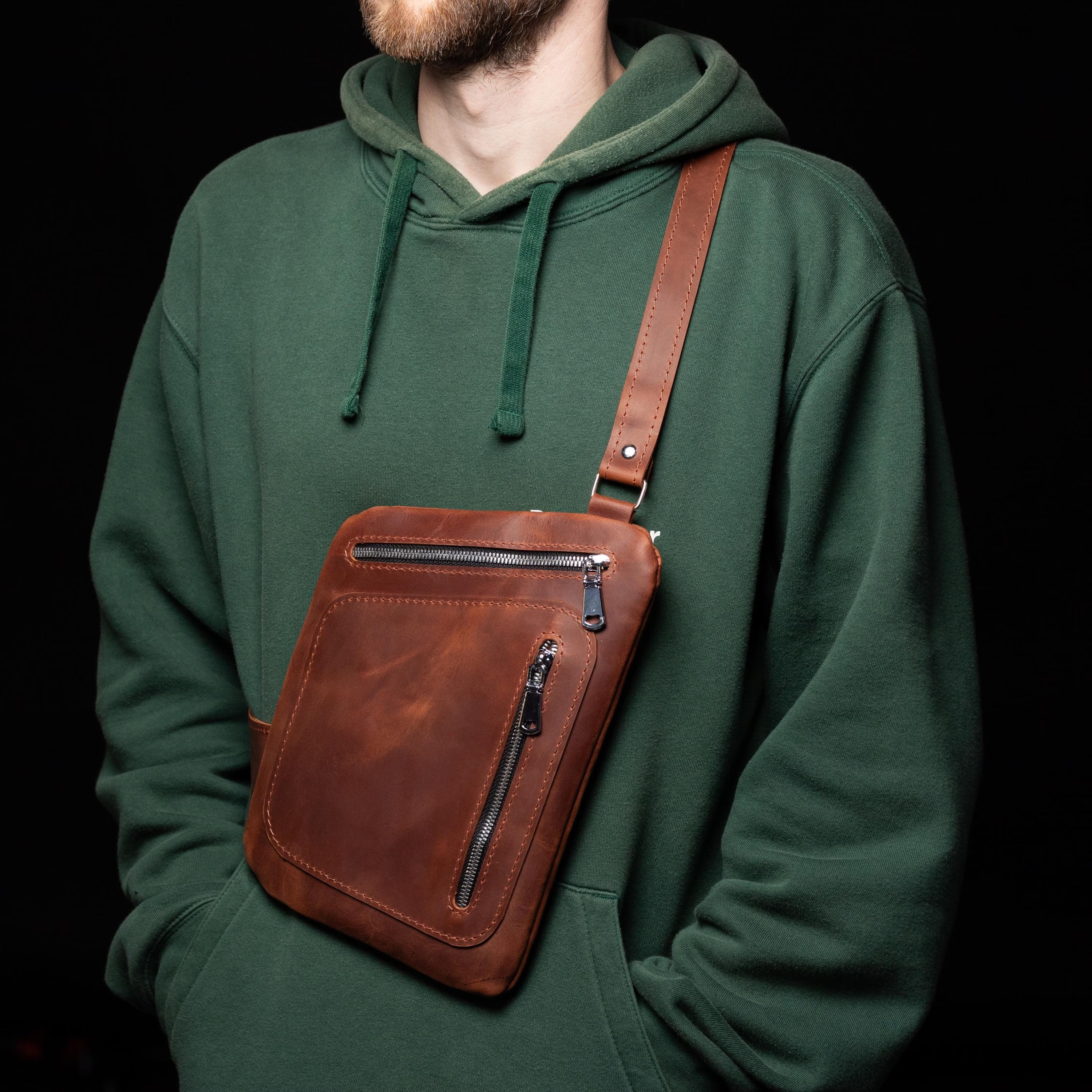 The Compact Leather Sling Bag