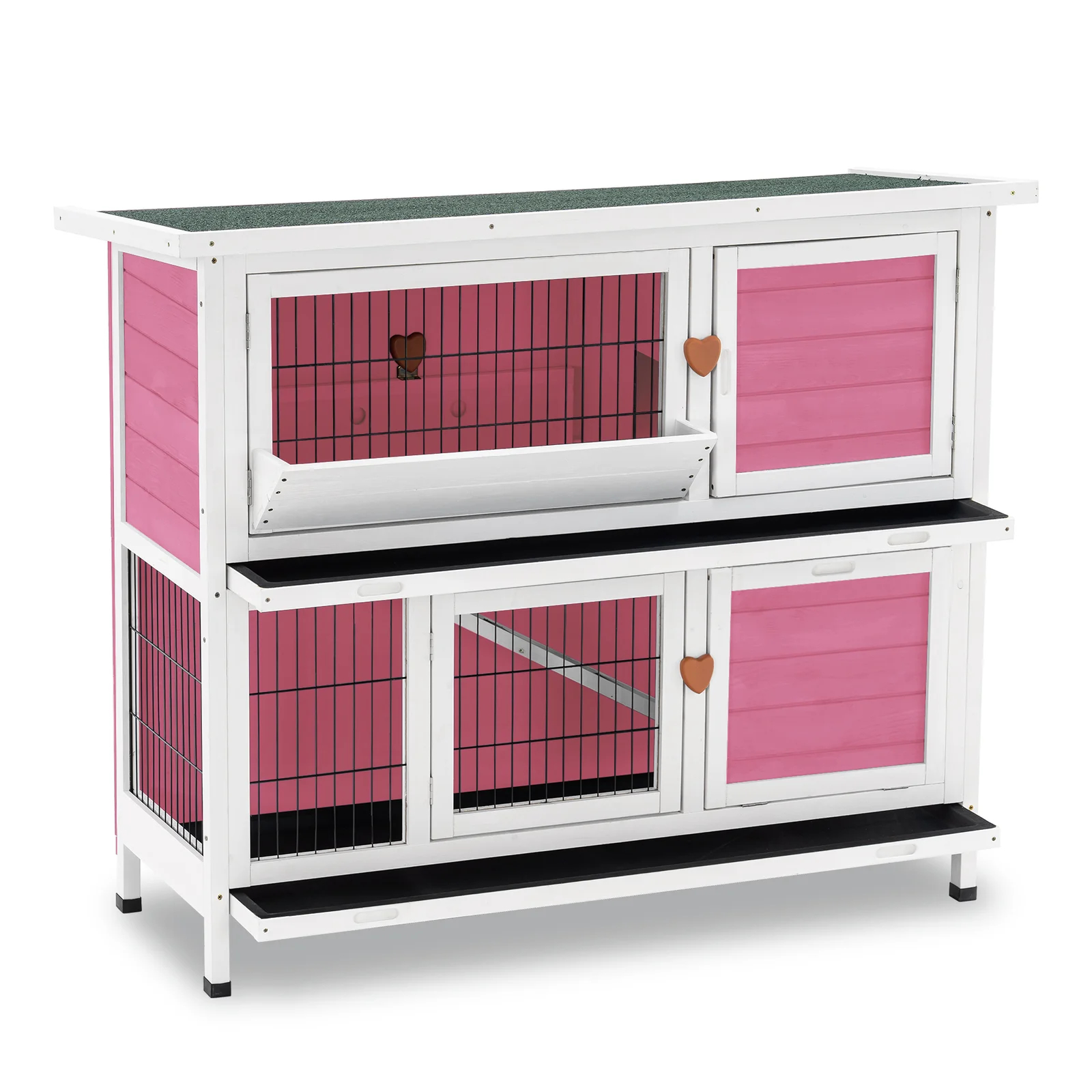 Handler Weather Resistant Small Animal Hutch with Ramp