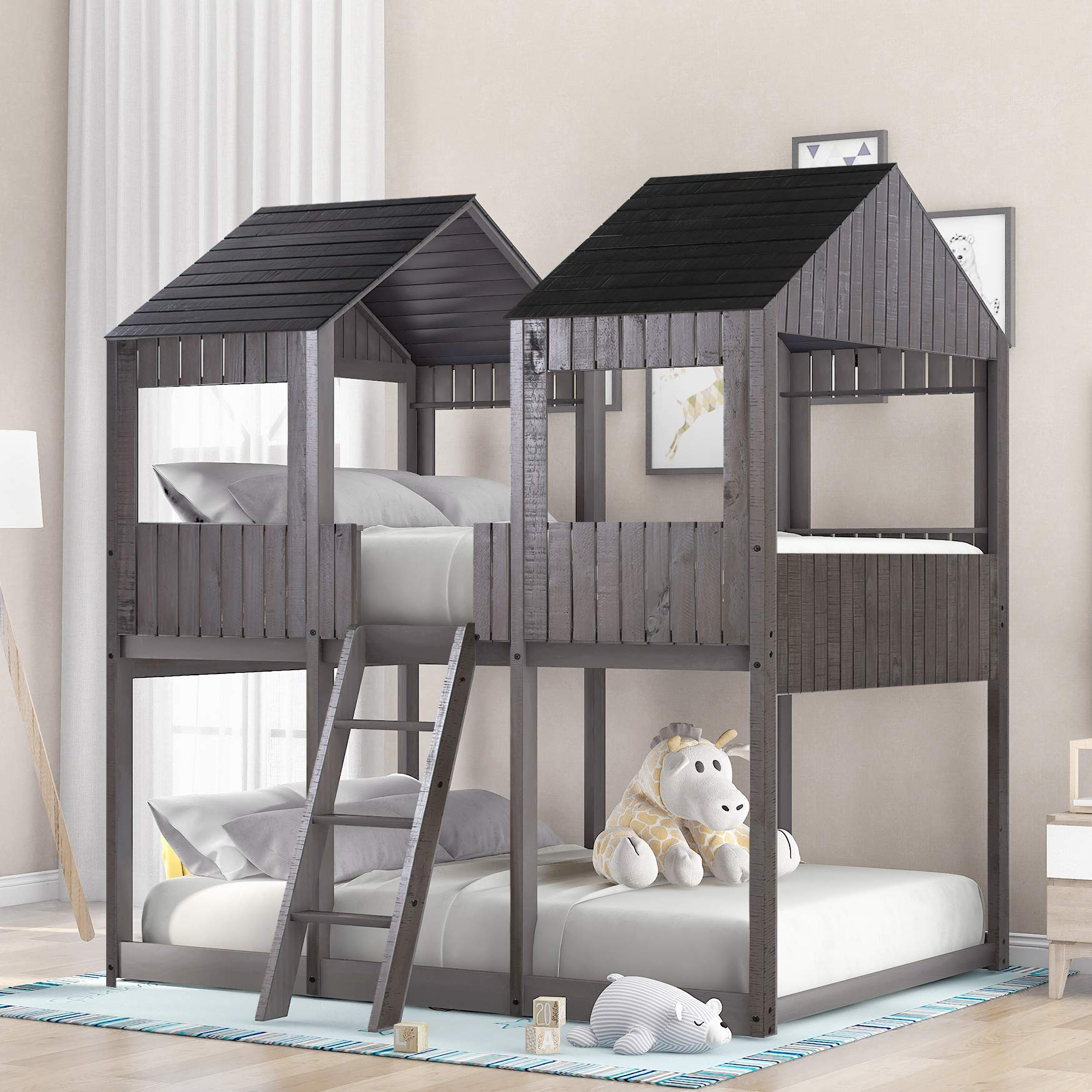 Low Bunk Beds Full Over Full Size