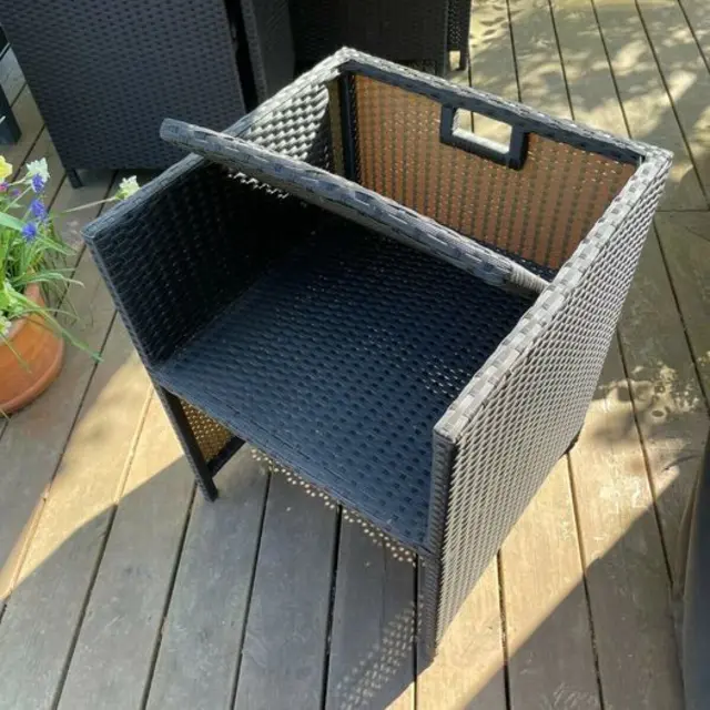 Cube Rattan Garden Furniture Set Chairs Sofa Stool Table Patio