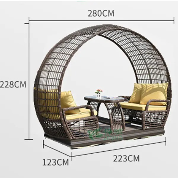 Outdoor Swing Rocking Chair Balcony Table & Chair Rattan Chair