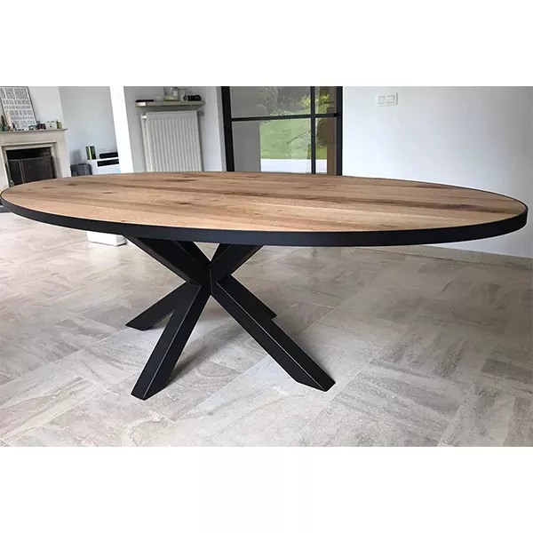 Oval Dining Table and Metal Belt (240×120)