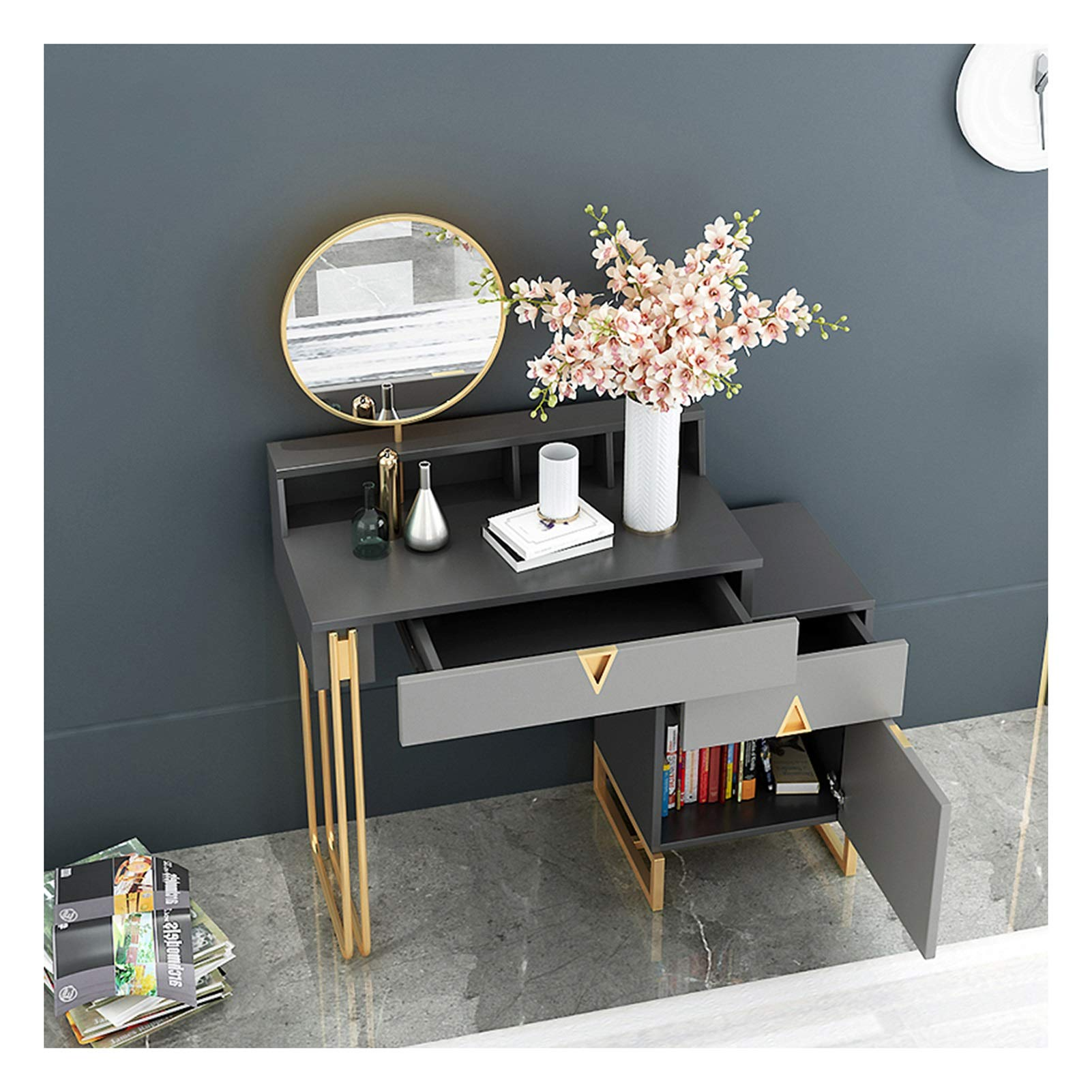 Dresser Modern Dressing Table Vanity Table Set with Sliding