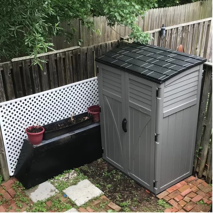 4x3 ft Plastic Vertical Tool Shed