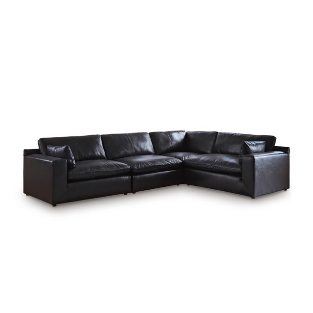 Emilia 4-Piece Leather Modular Sectional