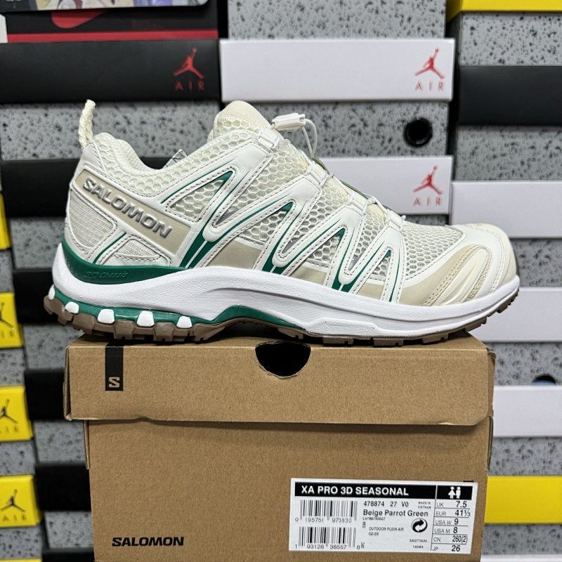 Salomon XA PRO 3D White Green Sneakers