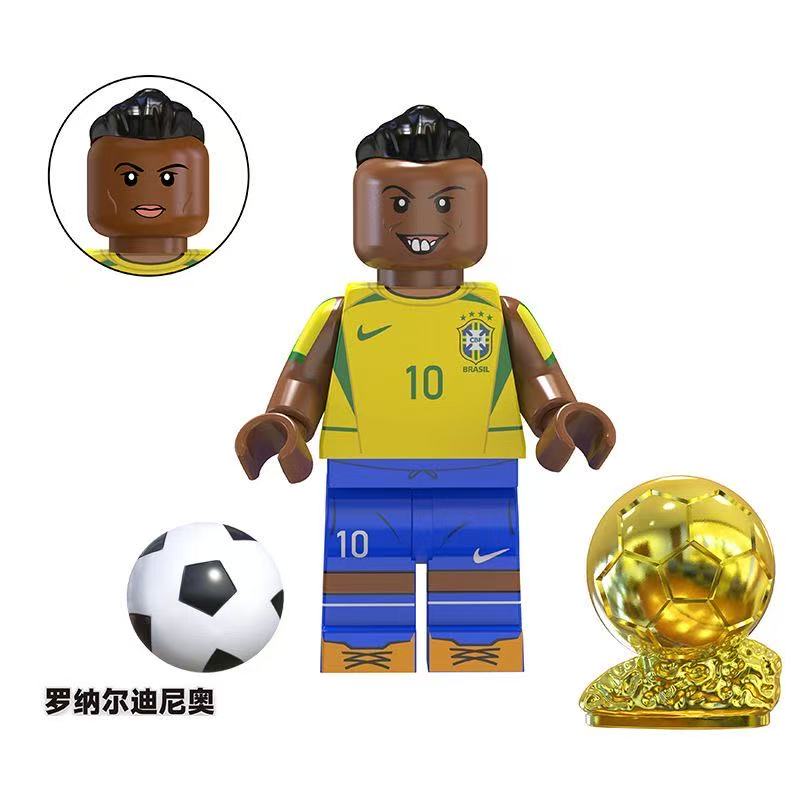 Football star building block toys