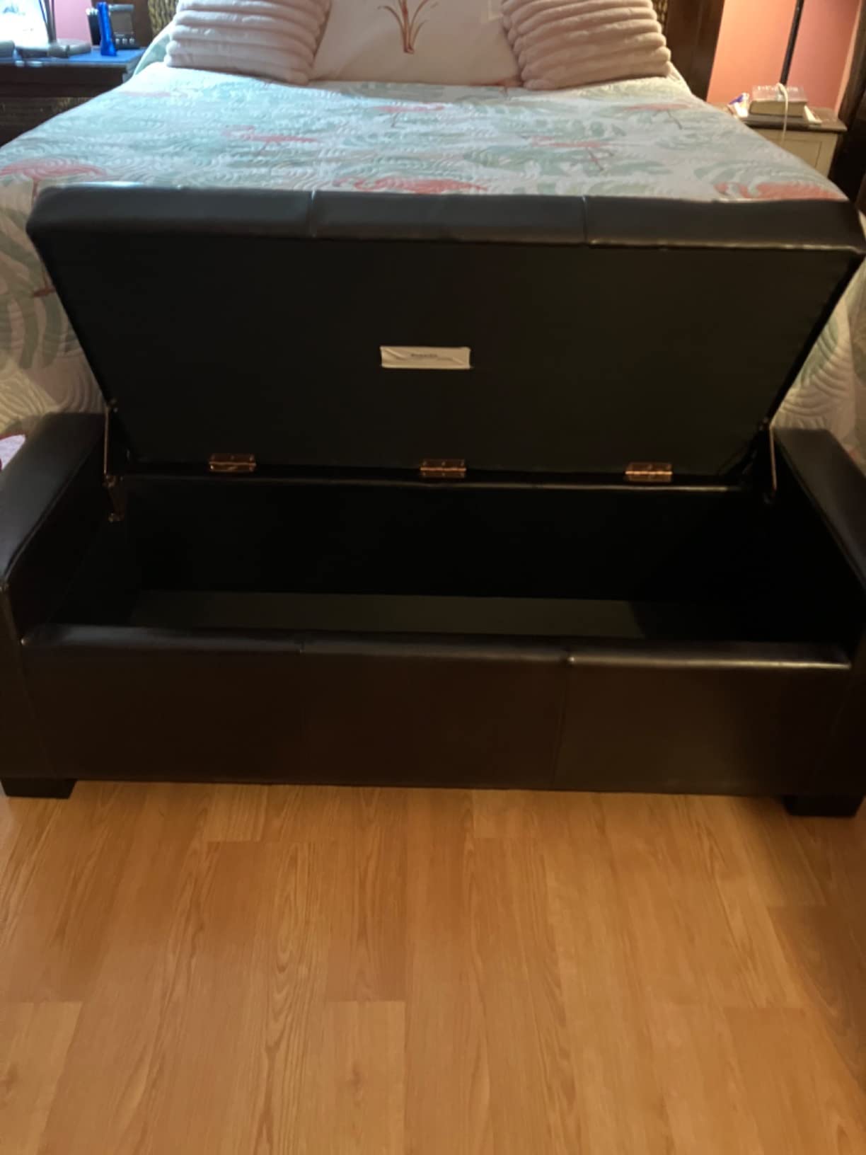 Christopher Knight Home Guernsey Leather Wood-Frame Storage