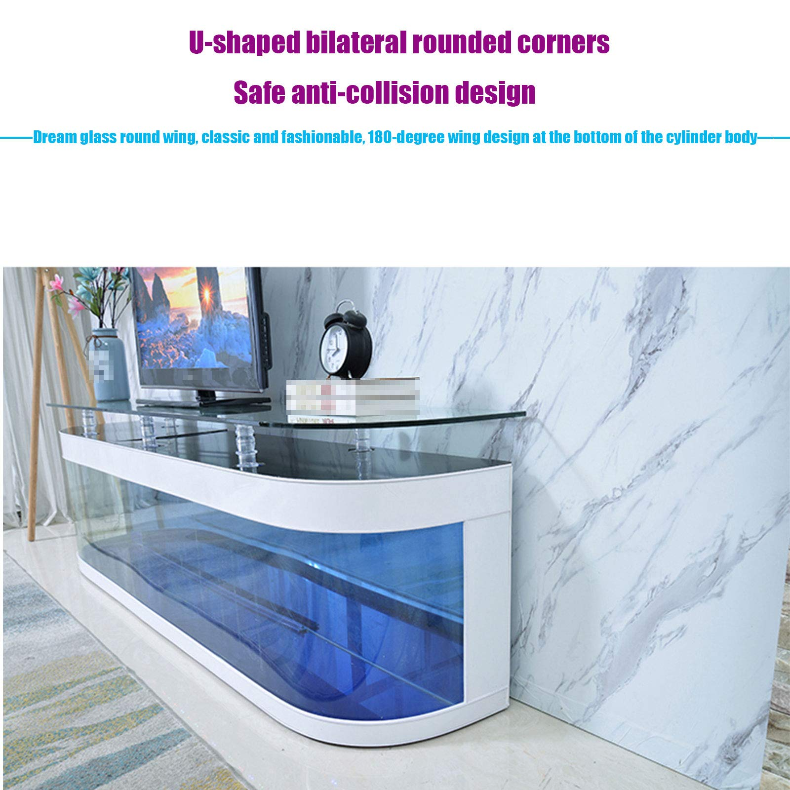 Living Room Background Wall TV Cabinet Ecological Fish Tank