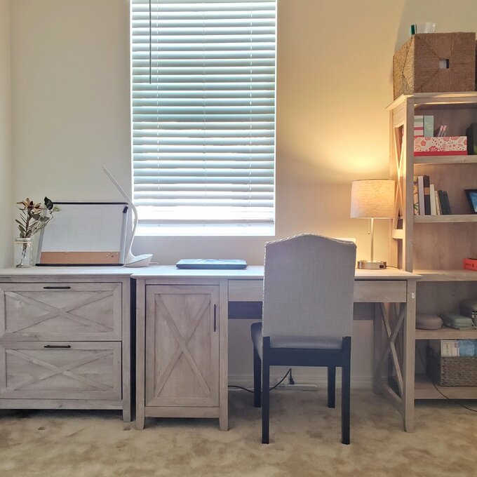 Veda 3 Piece Rectangular Computer Desk Office Set