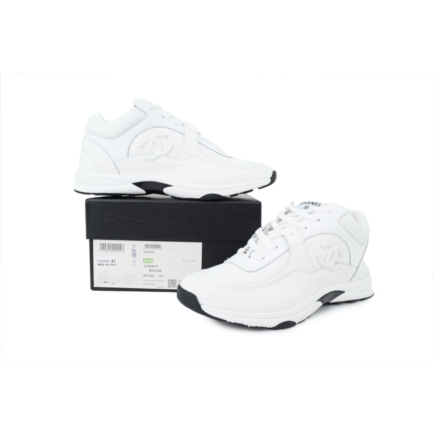 Chanel All White Sneakers