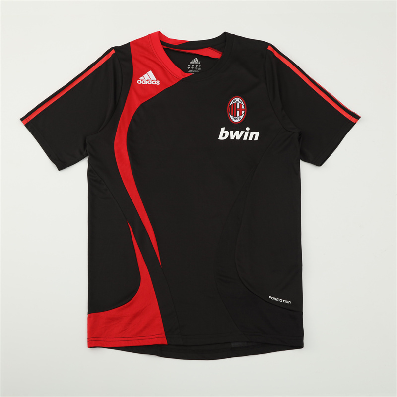 2007/08 AC Milan Retro Short Sleeves Training Jersey - Black