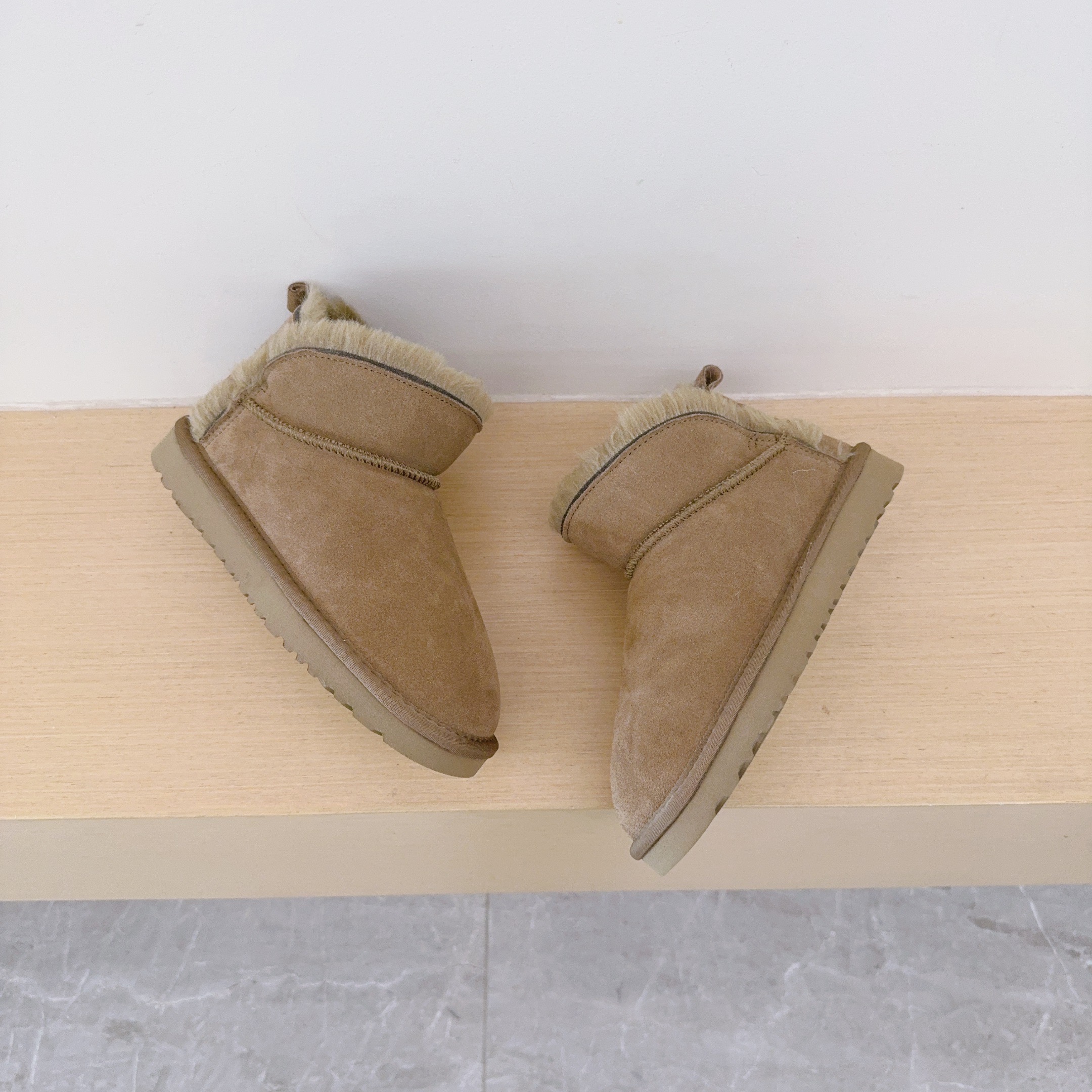Fur Trim Ankle Boots