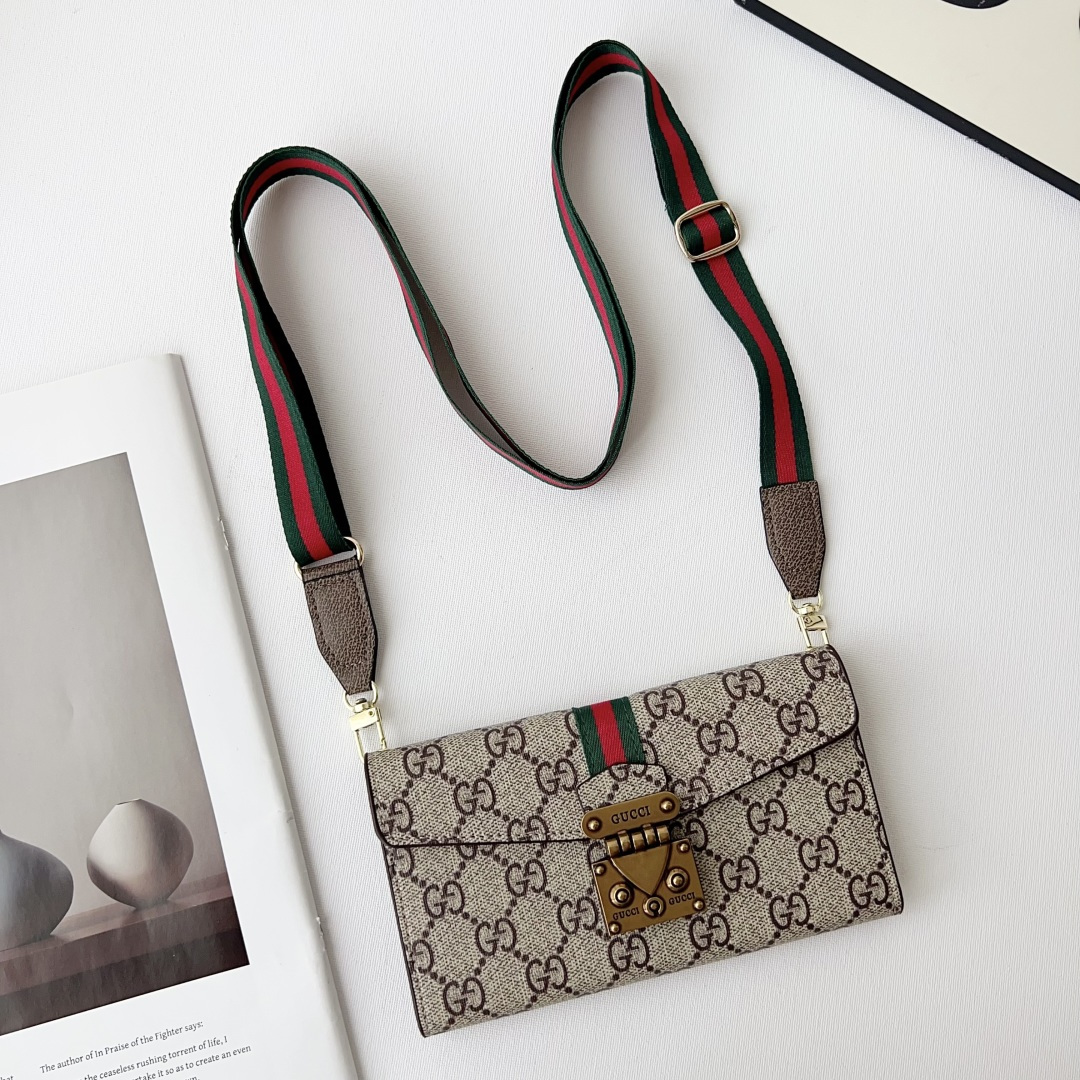 Louis Vuitton & Gucci Luxury Monogram Wallet Crossbody Phone Purse Case