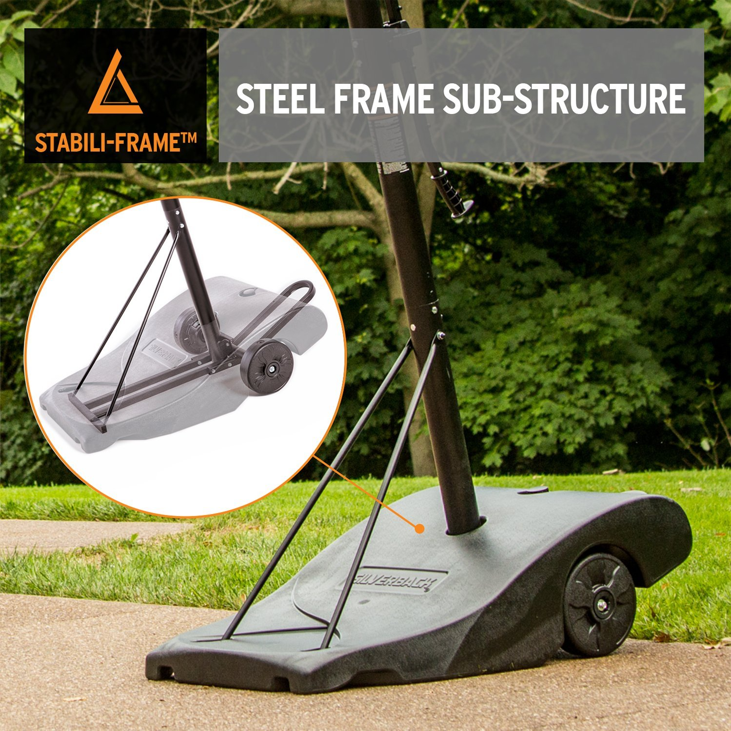 Portable Height-Adjustable Basketball Hoop - Easy Lift & Roll