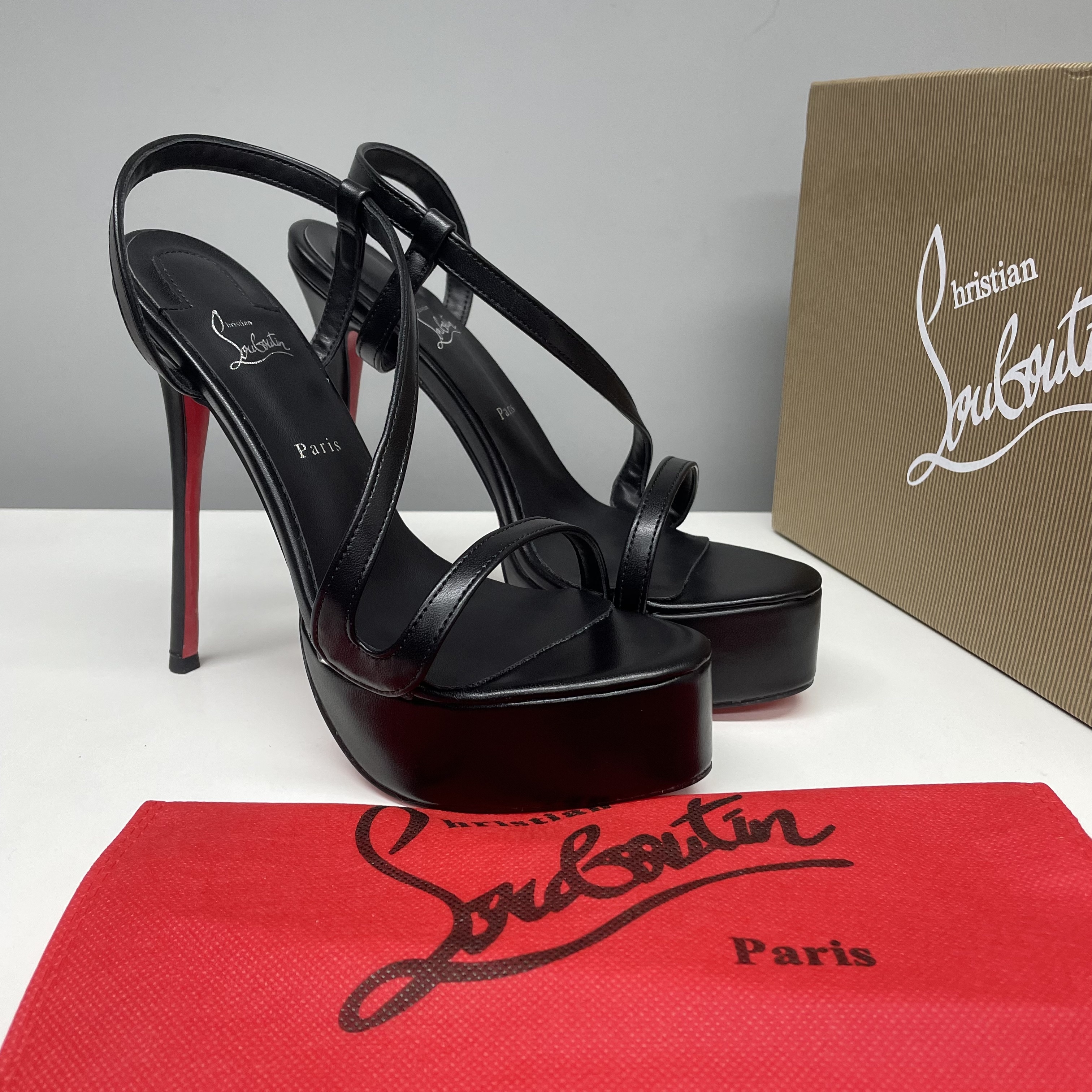 Christian Louboutin CL9820 Black Platform Sandals