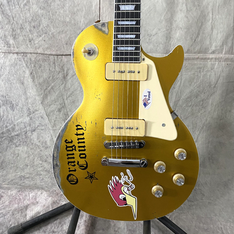 6 String Mike Ness Deluxe Electric Guitar Aged Gold Handed Relics Old