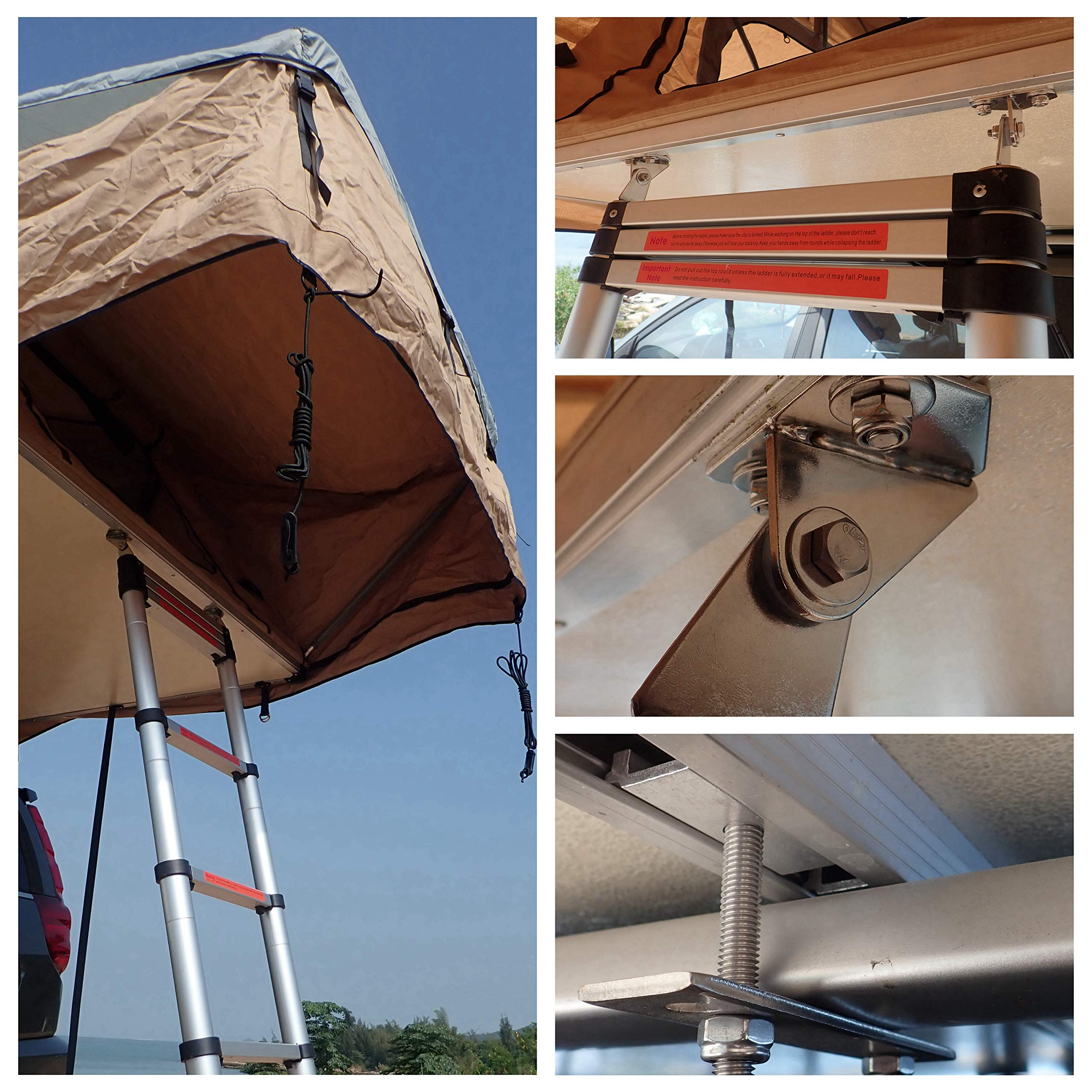 2-3 Person Sunroof Rooftop Tent with Skyline Rainfly and Ladder