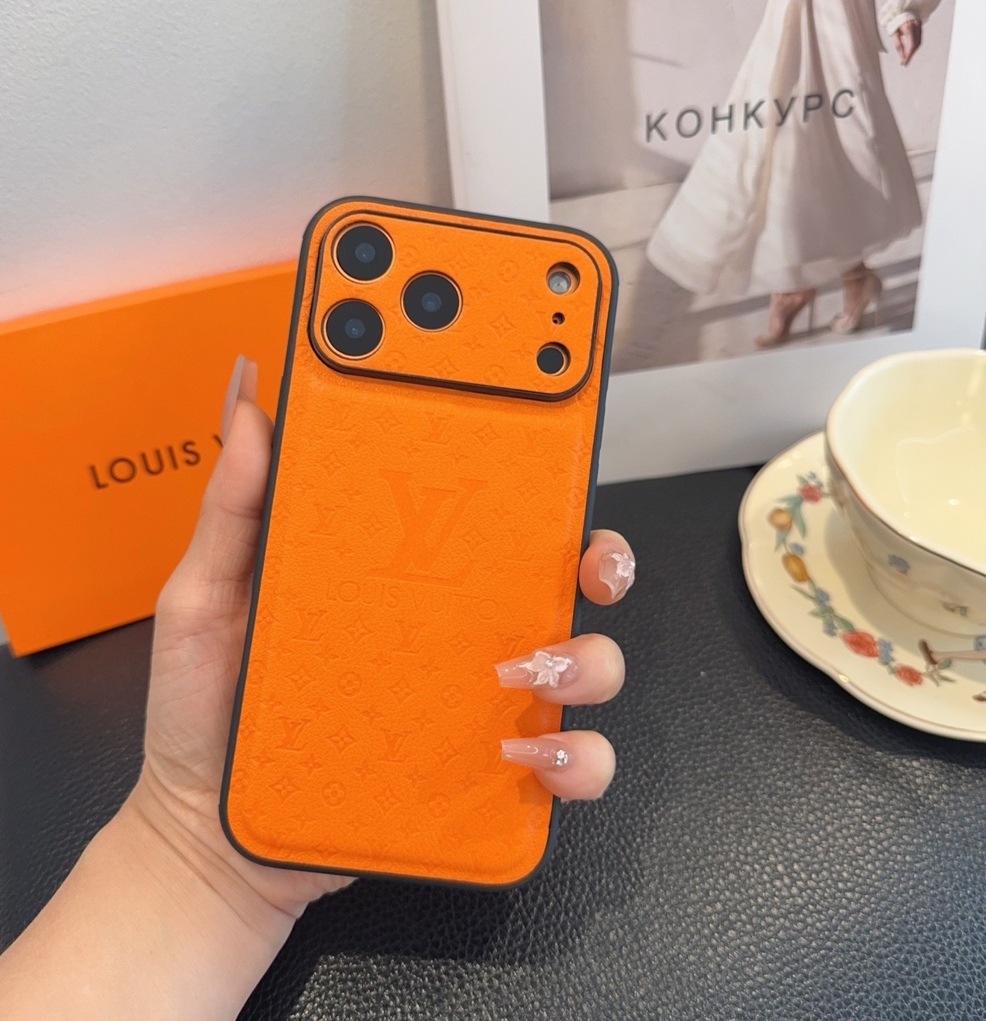 LV Leather Phone Case | Precise Cutouts & Full Edge Protection