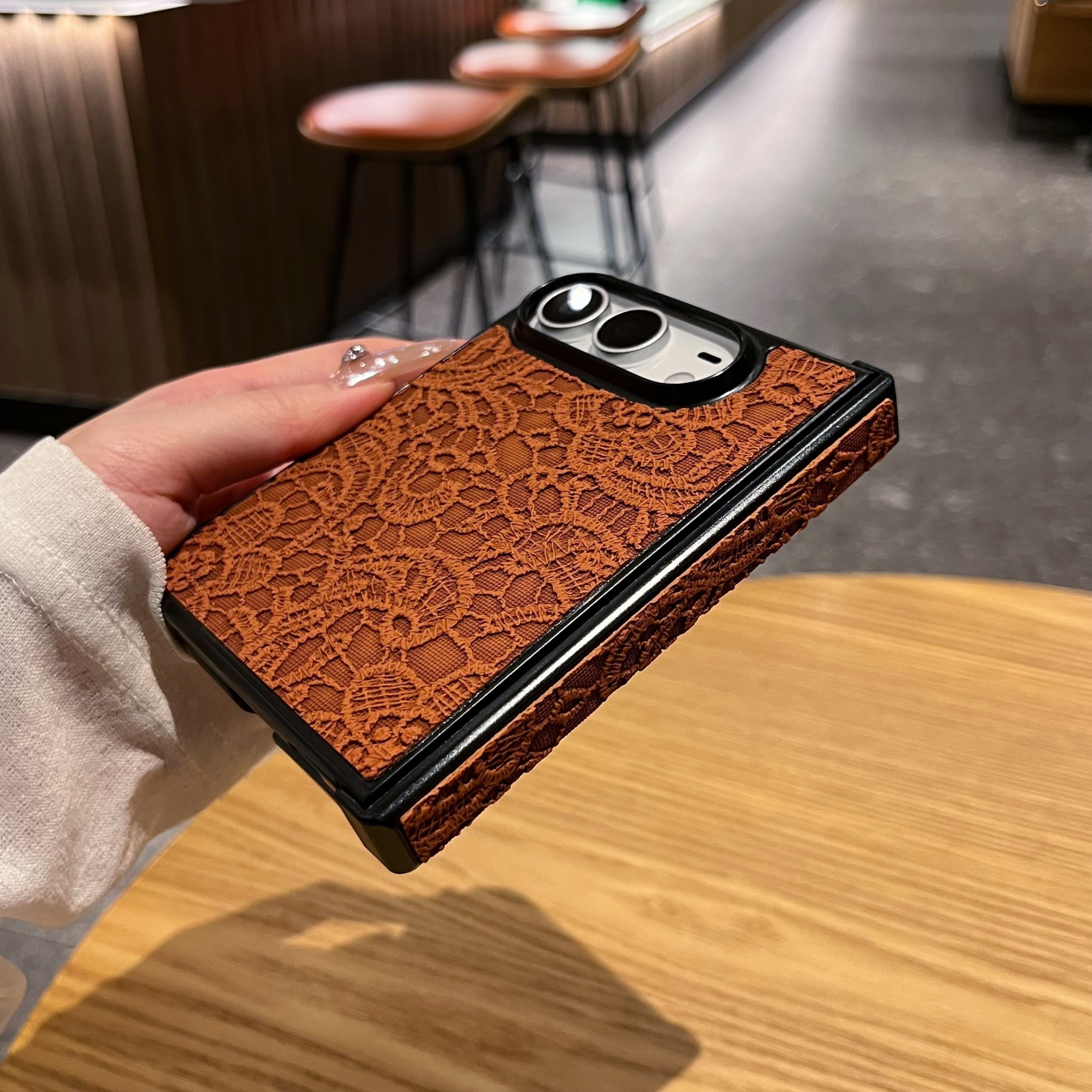 iPhone Duo Protective Case Leather - back view