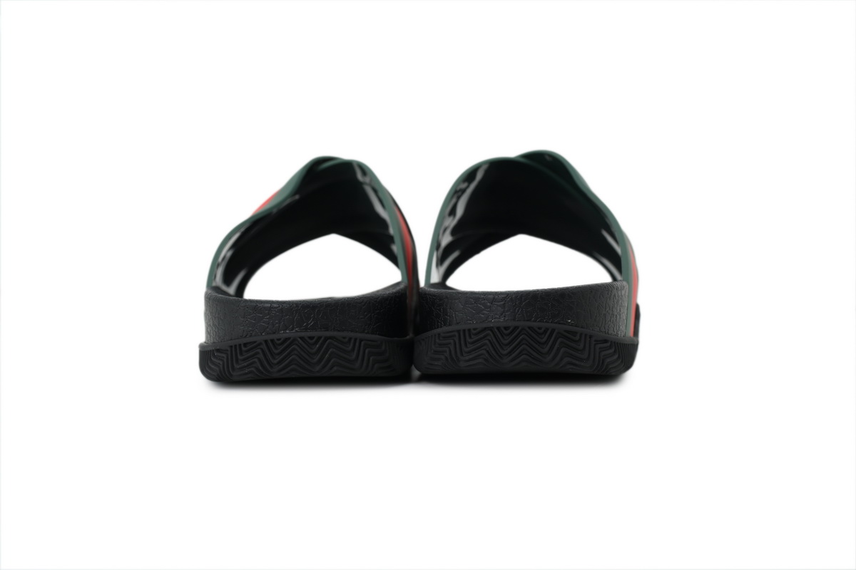 GUCCI Rubber Slide Sandal Red Green