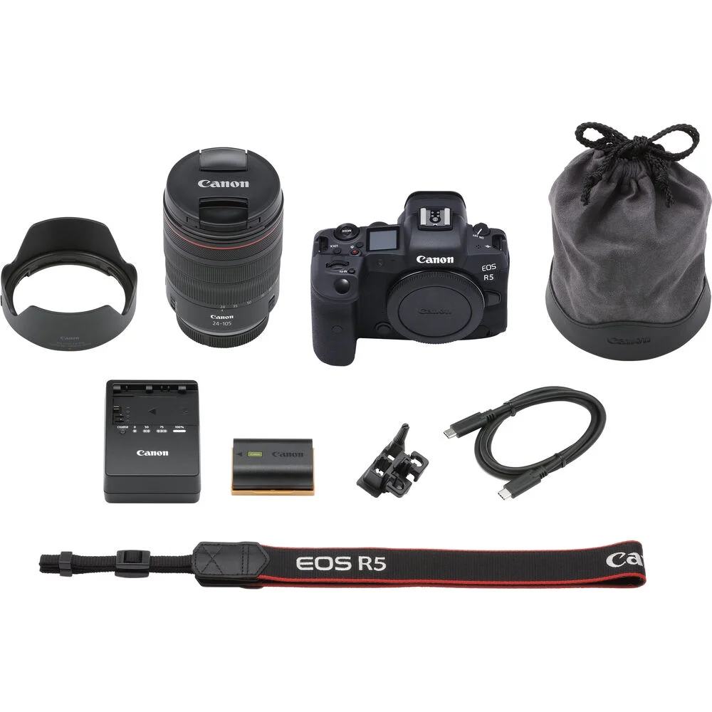 Canon EOS R5 Mirrorless Camera with 24-105mm f/4L Lens