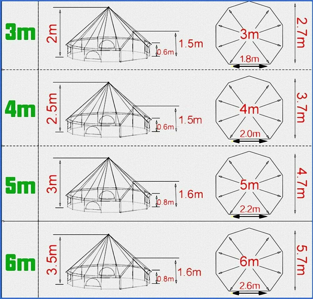 Outdoor Waterproof Cotton Canvas Family Bell Tent