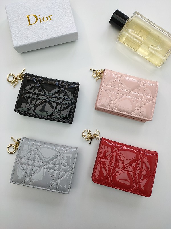Dior Caro Card Holder Quilted