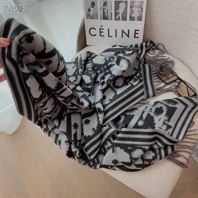 Dior Geometric Print Scarf Black product images