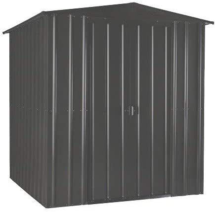 Anthracite Grey Metal Apex Roof Shed 6 x 5