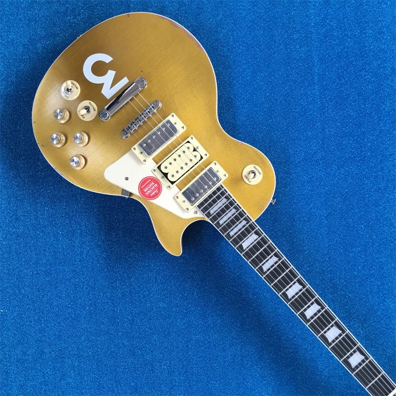 Gold Top Electric Guitar Pete Townshend LP Solid Body HH Pickup