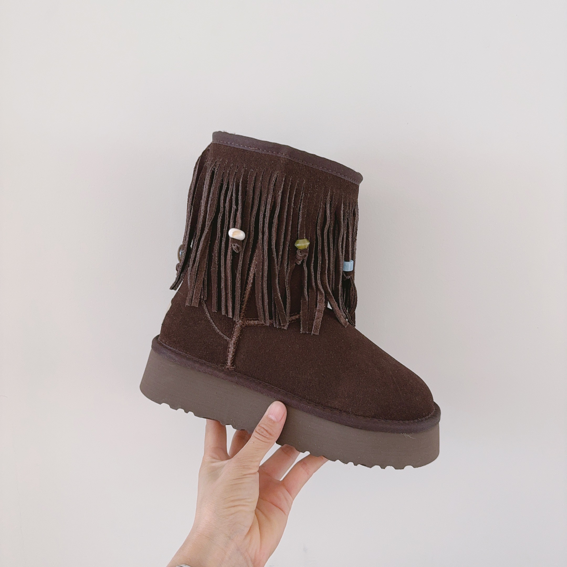 Tassel Mid-Calf Boots Platform