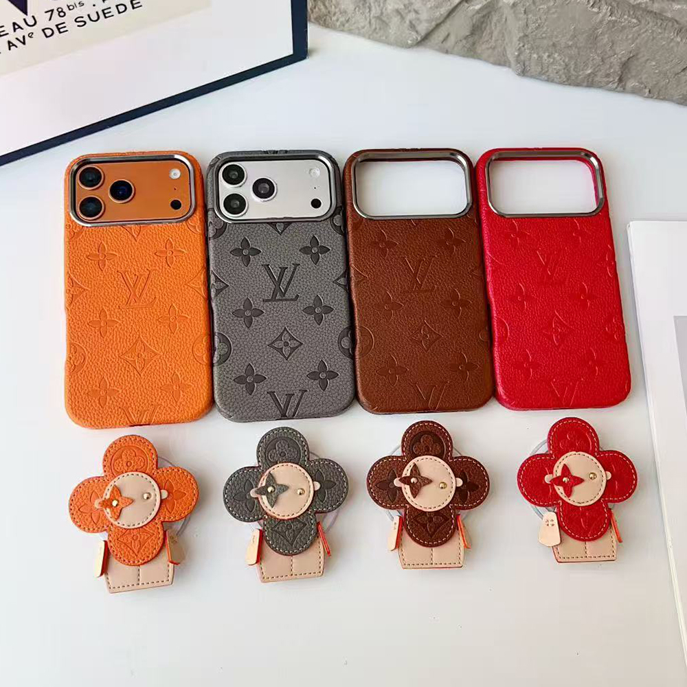 LV Monogram Cute 3D Vivienne Doll Card Holder Stand Luxury Phone Case
