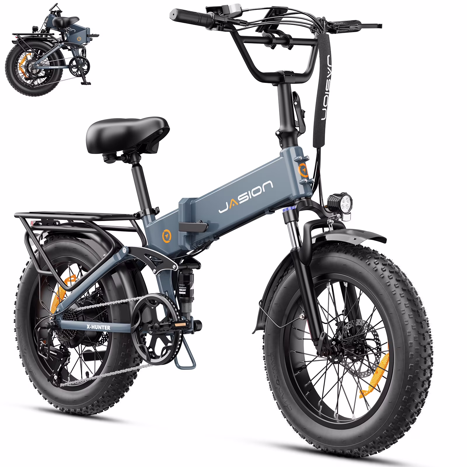 Jasion X-Hunter 20in Folding Fat Tire Electric Bike, 750W