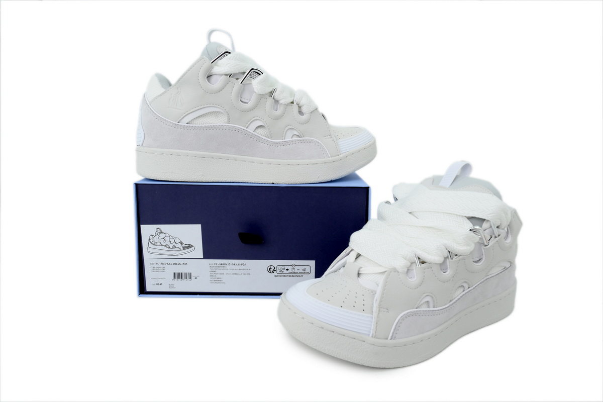 Lanvin Curb Sneakers All White
