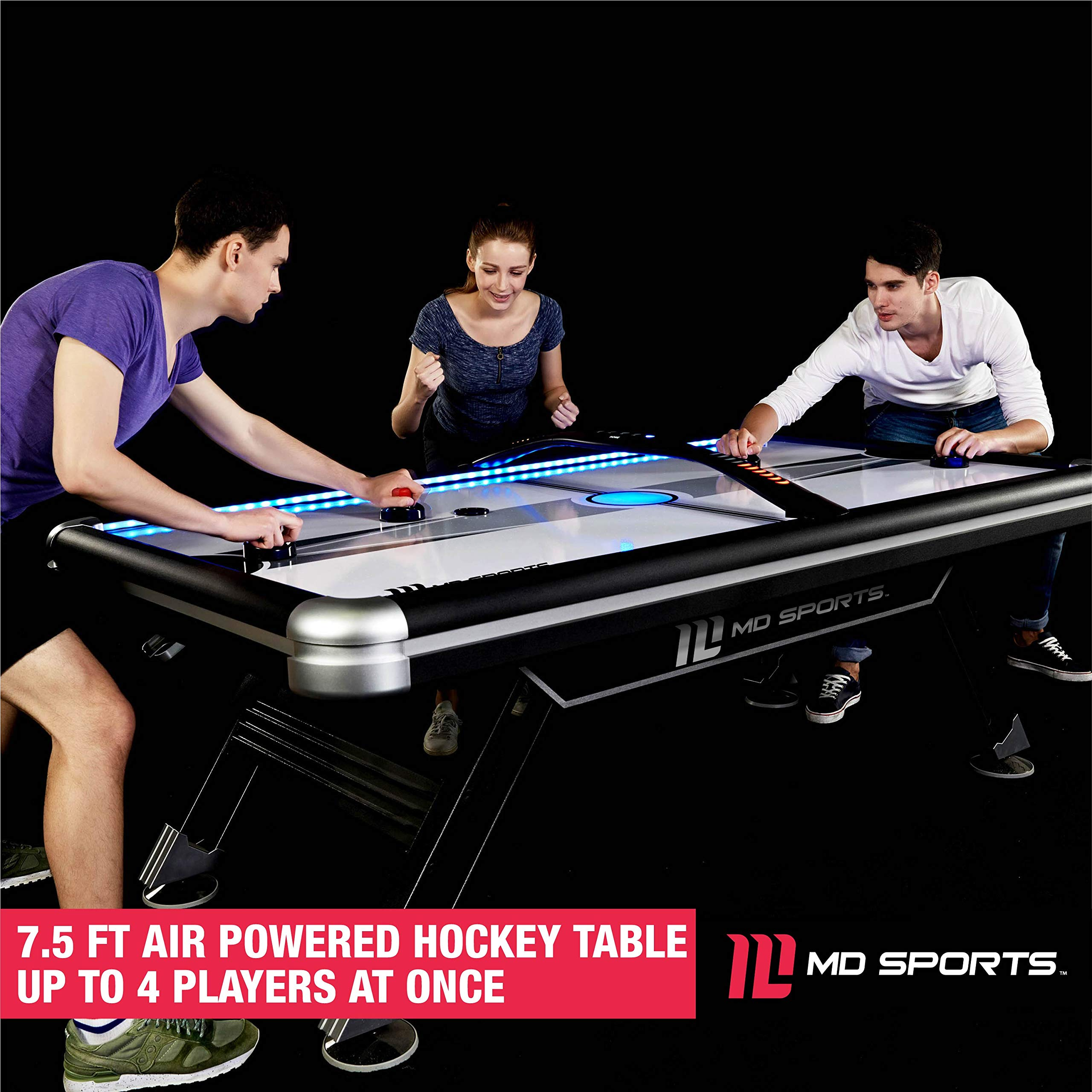Titan 7.5 ft. Air Powered Hockey Table with Overhead Scorer
