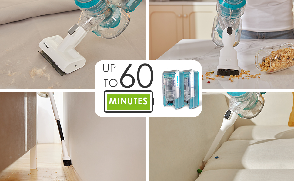 3 Power Modes Delivers up to 60 Minutes of Run Time