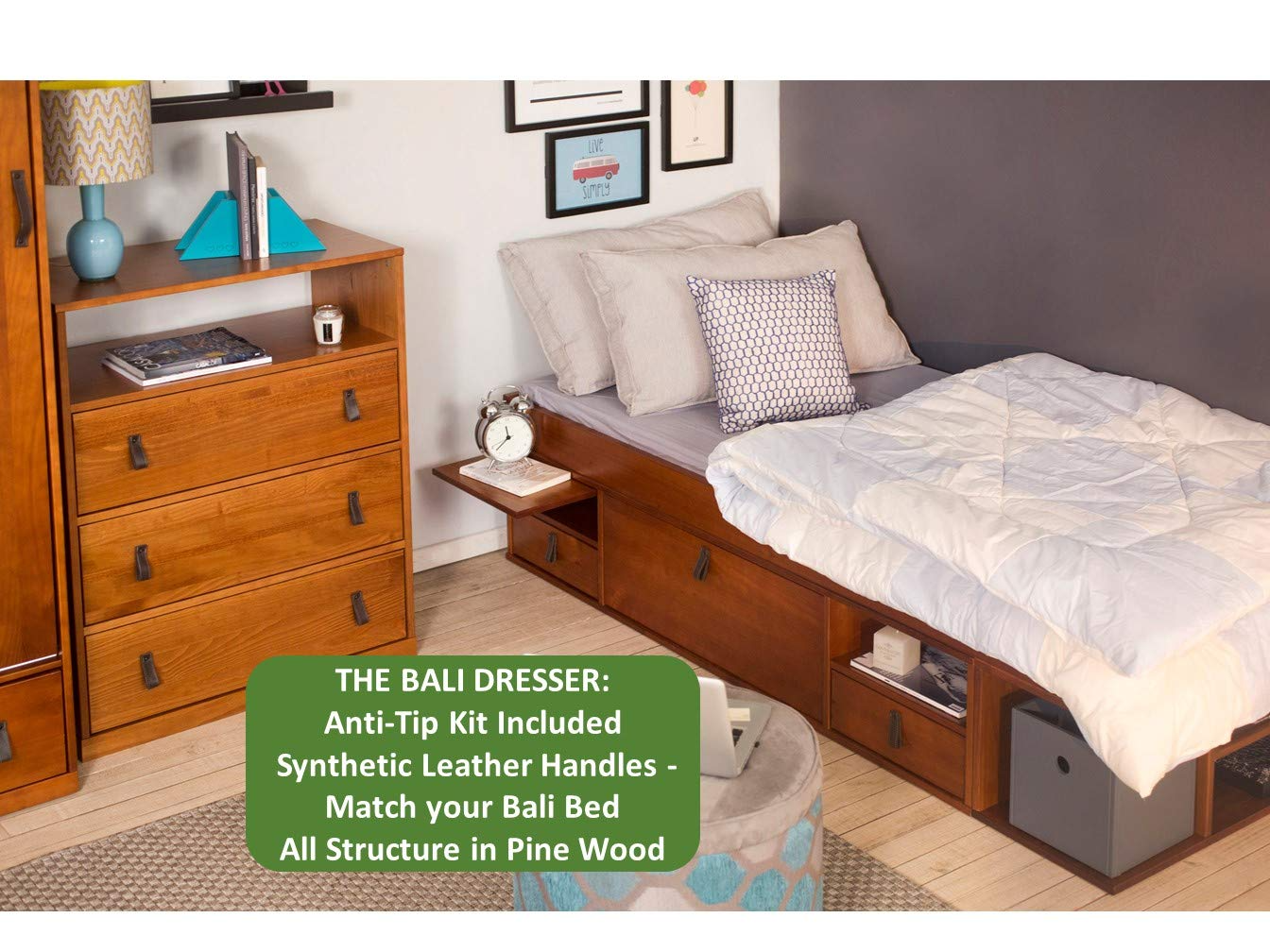 Bali Storage Platform Bed with Drawers