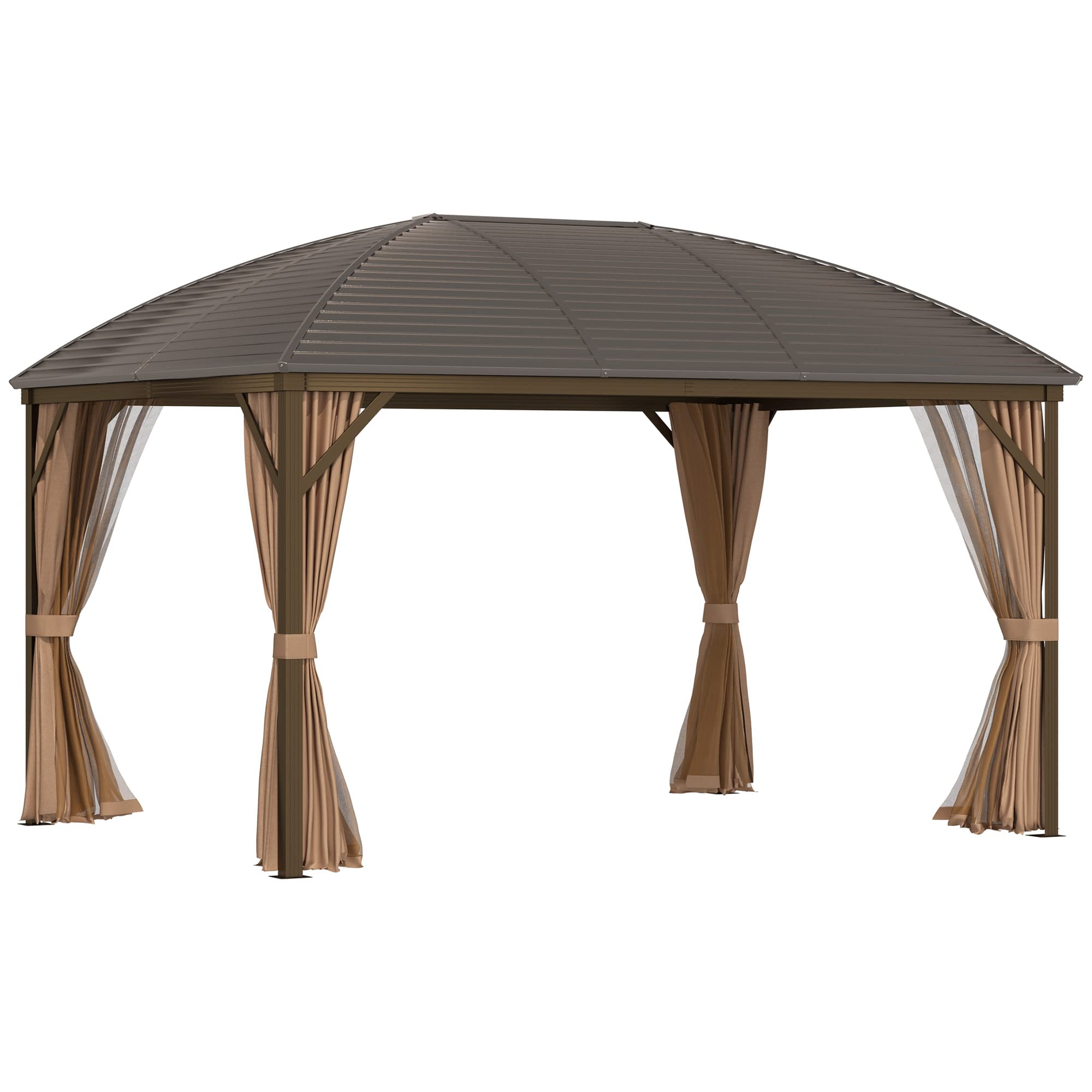 3x4meter Aluminum frame Roof Gazebo Solid Roof Party Galvanized