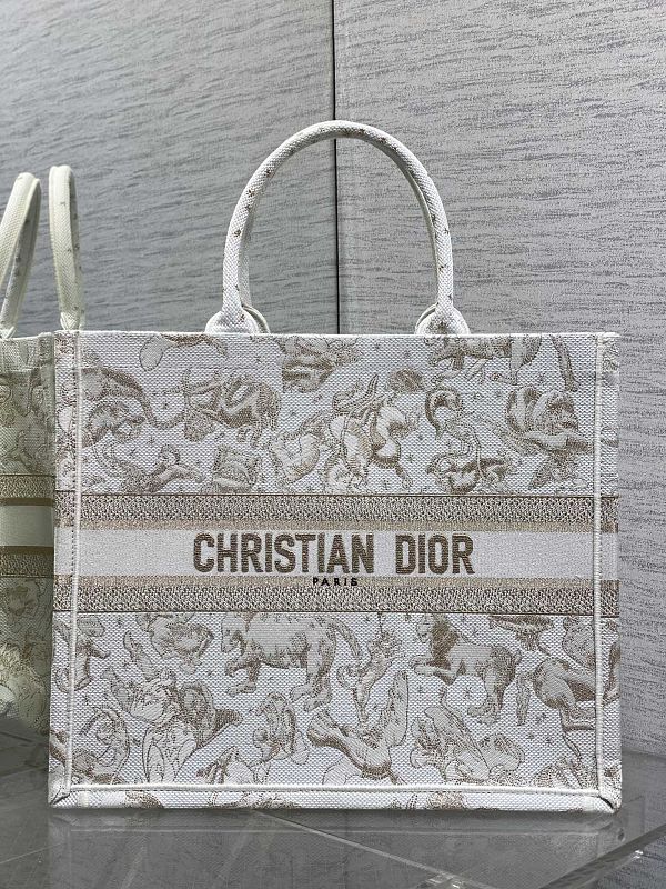 Dior Book Tote Large Gold Baroque