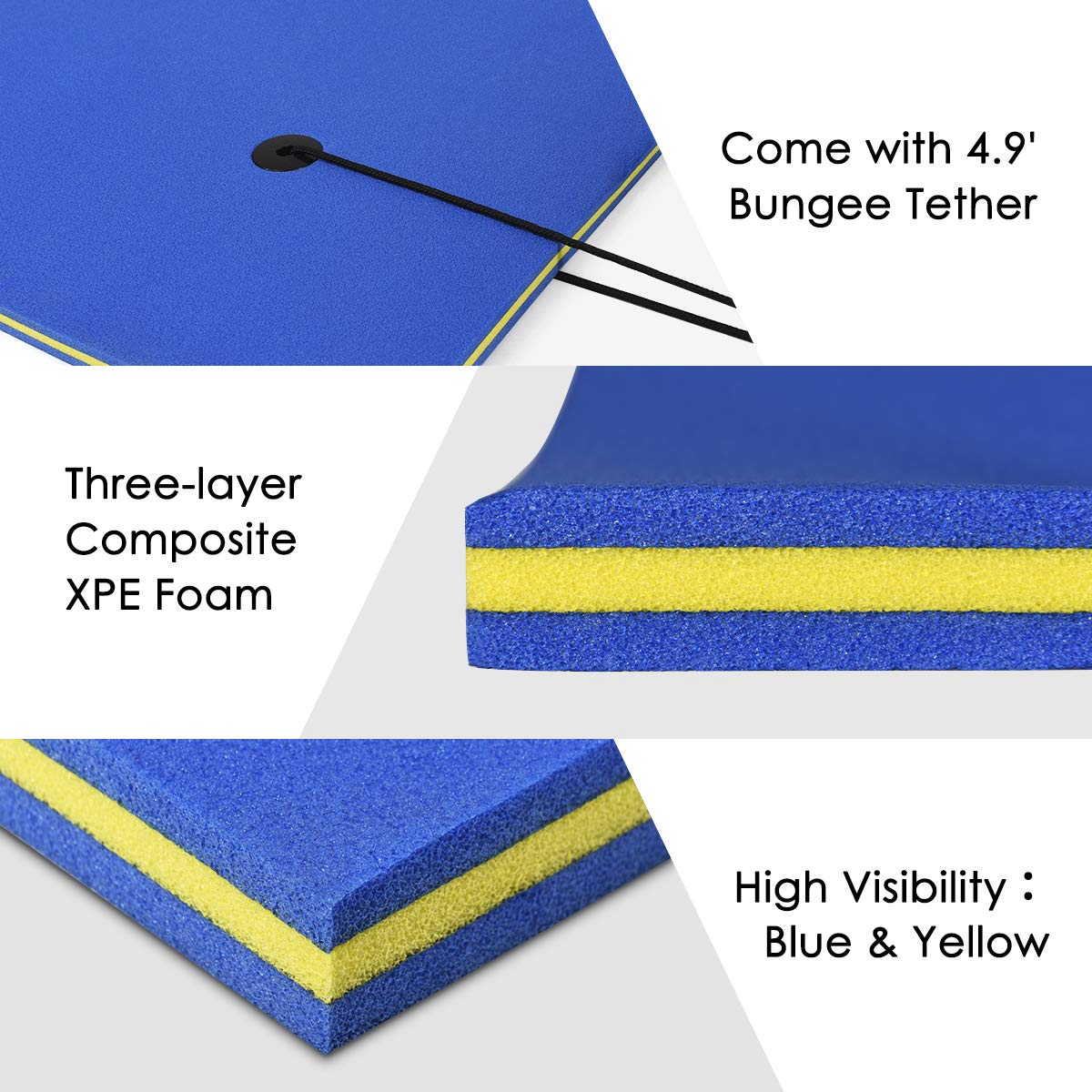 Floating Water Pad for Water Recreation Tear-Resistant XPE Foam