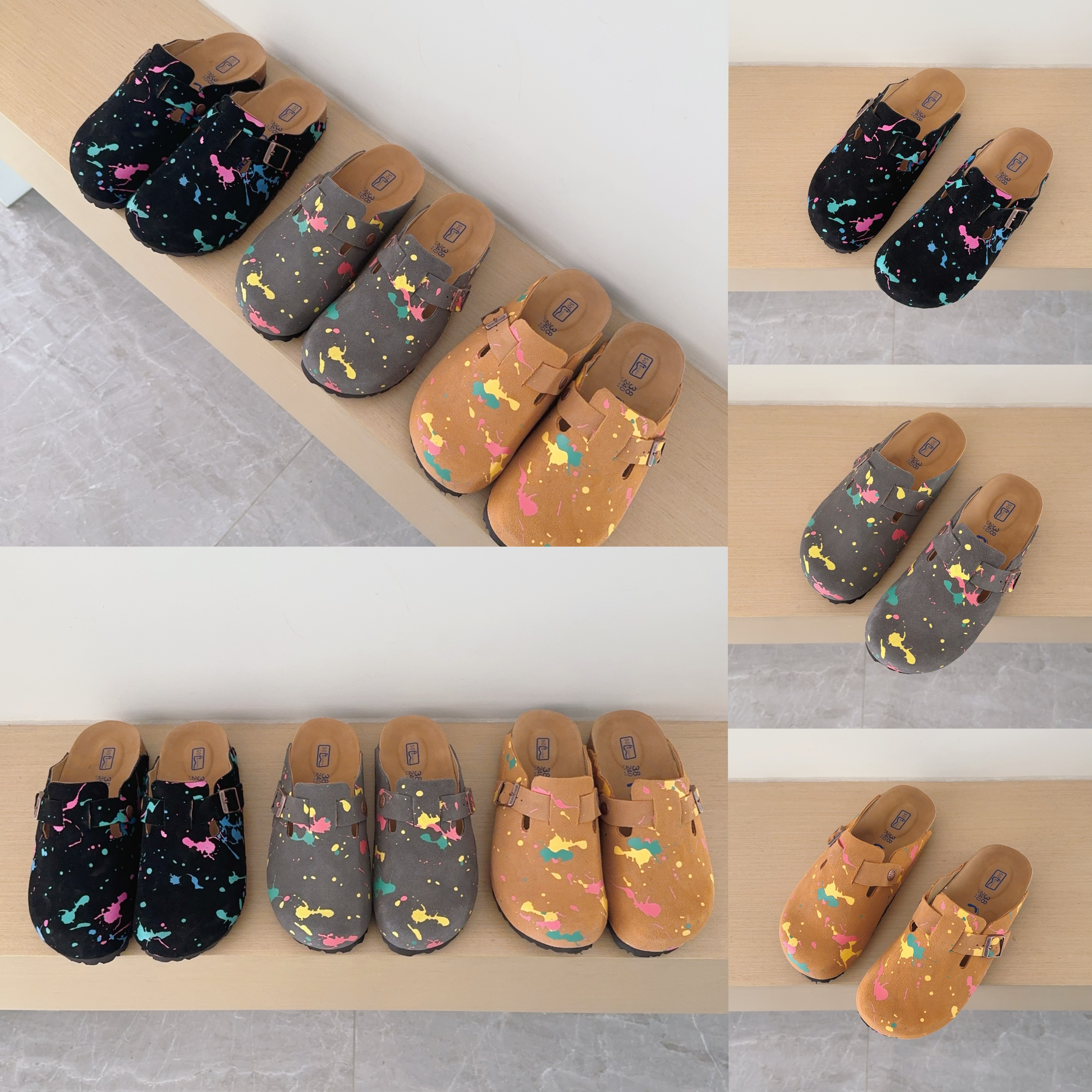 Splatter Graffiti Birken-Style Clogs