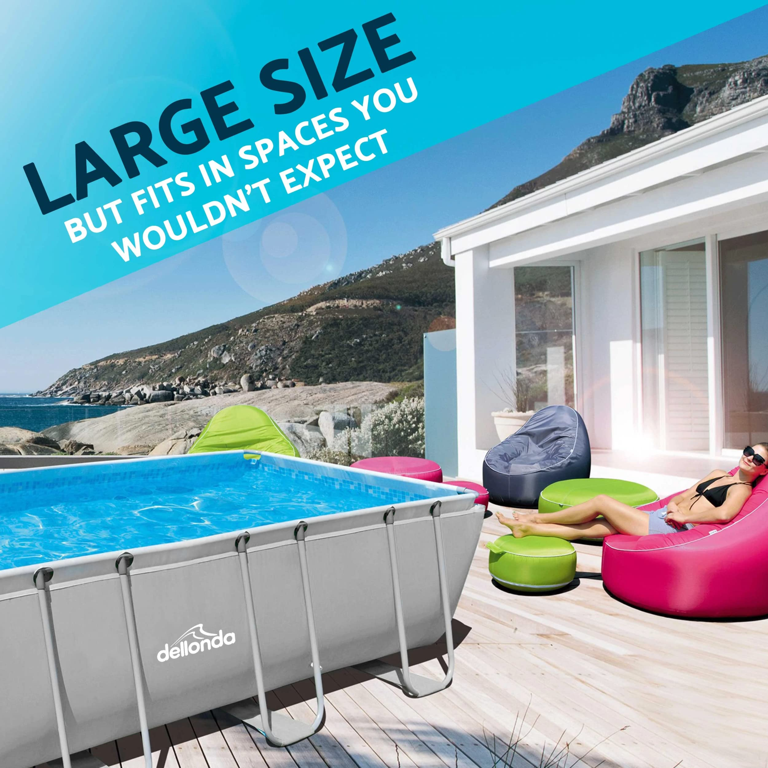 18ft Deluxe Steel Frame Swimming Pool