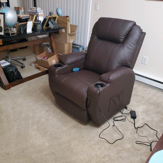 Faux Leather Power Lift Recliner Chair with Massage and Heating