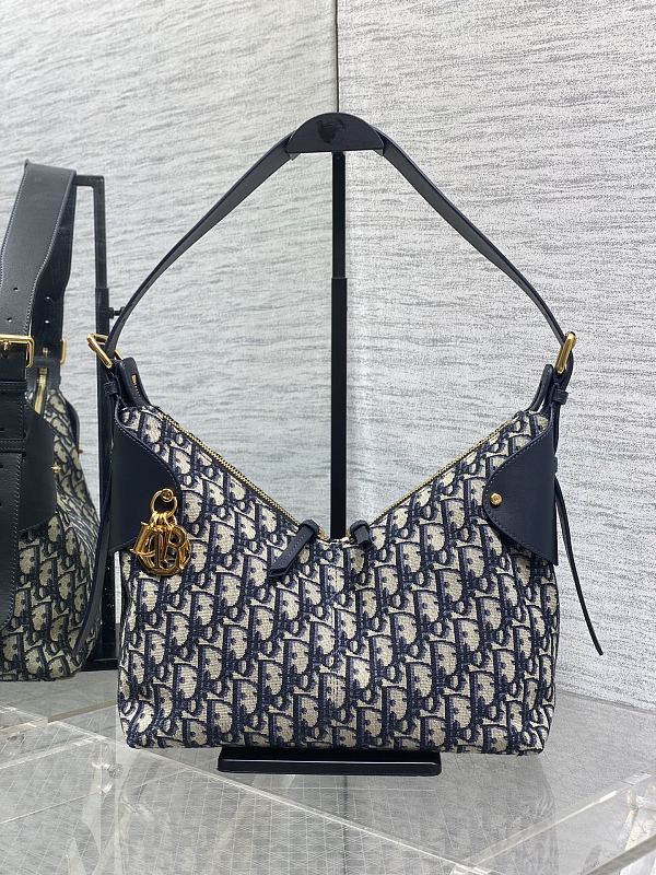 Dior Hobo Bag Medium Navy Oblique
