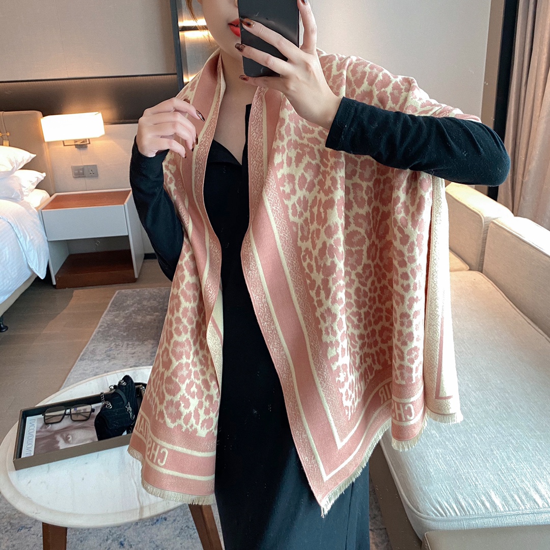 Dior Oblique Scarf Beige and Pink