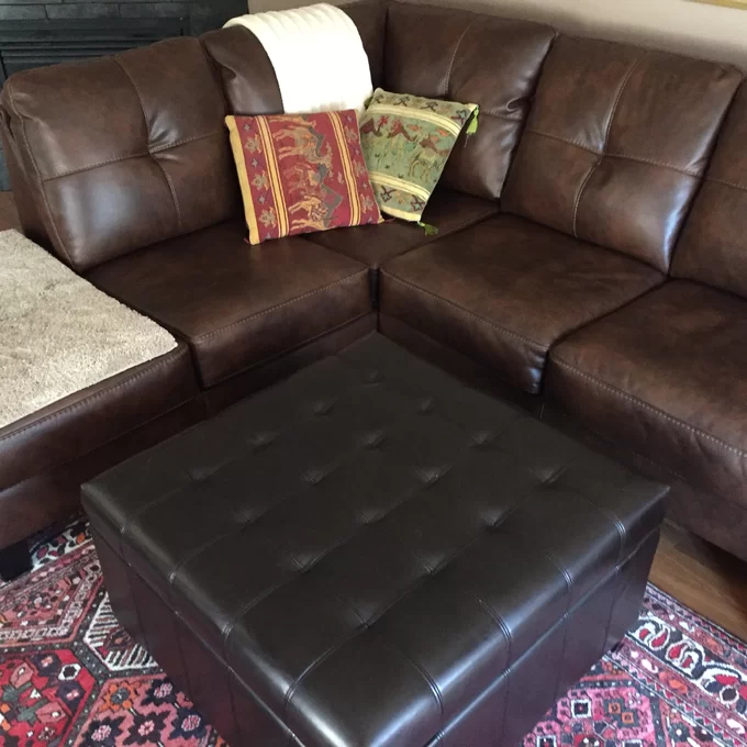 Francisville Vegan Leather Ottoman
