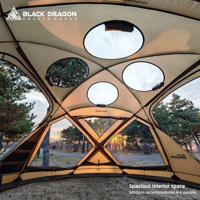 BLACK DRAGON S450 Pro Nylon Tent Spherical Dome, Large Space, Windproof and Rainproof